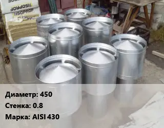 Дефлектор дымохода 450 s=0.8 Марка: AISI 430